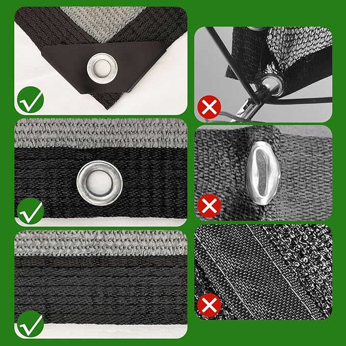 Sun Shade Cloth with Grommets,90% UV Protection Shade Fabric,Pergola Shade Cover Canopy Fence Privacy Screen Balcony,Sunshades for Patio Pergola Garden Backyard Porch Outdoor,Grey-8x20FT