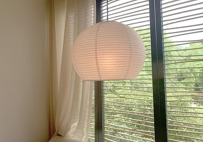 Hemispherical Lamp Shade (14 Inch) White Folding Paper Lamp Shade Chinese Lantern