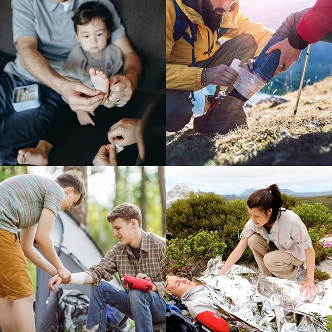 Waterproof First Aid Kit Roll Top Boat Emergency Kit with Waterproof Contents for Fishing Kayaking Boating Swimming Camping Rafting Beach Blue