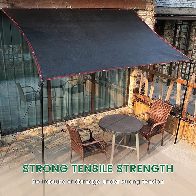 90% 20 X 48 FT Black Shade Cloth, Outdoor Woven Sun Shade with Grommets, Durable Breathable Netting Shading Antifreezing for Patio, Garden, DIY Home, Plants Cover, Greenhouse, Dog Kennel