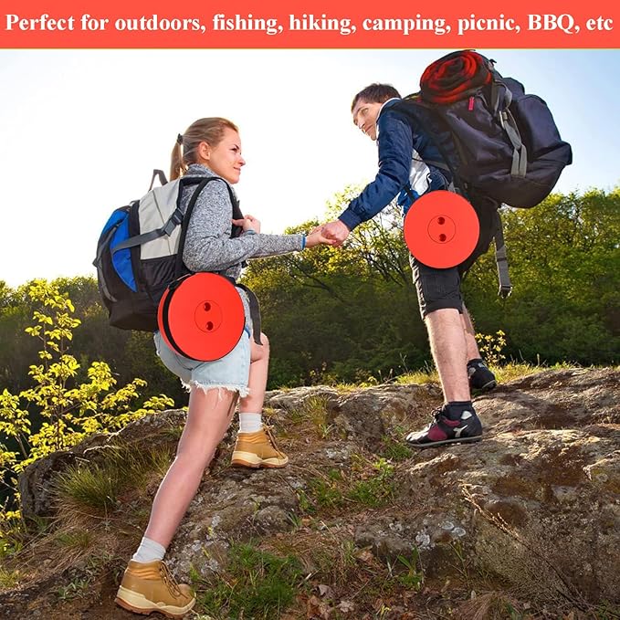Fishboy Upgraded Collapsible Stool, 400lbs Max Weight, Lightweight But Sturdy, Portable Retractable Folding Telescoping Foldable Camping Stool for Adults Outdoor Fishing Hiking Gardening Travel BBQ