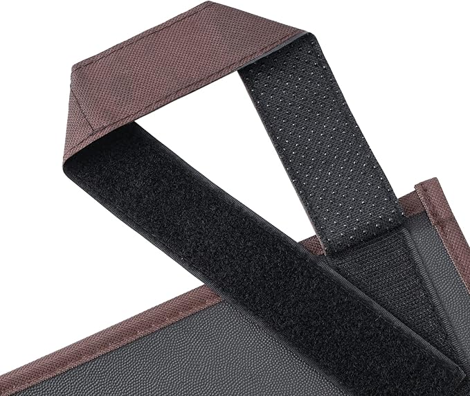 Hanging Bedside Caddy, Bedside Storage Organizer for Magazine, Phone, Remote control (4 Pockets-Coffee)