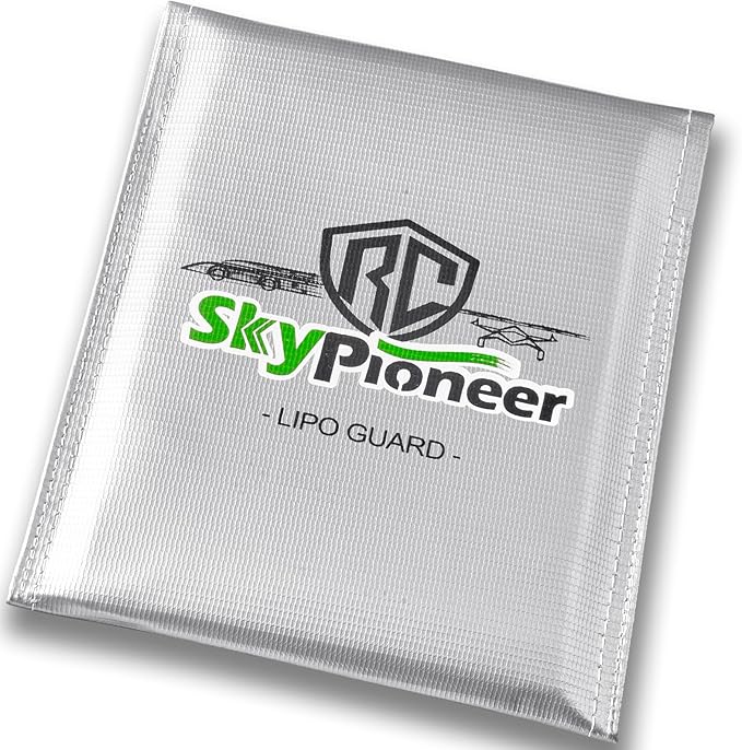 RC Lipo Safe Bag,Fire Retardant Lipo Battery Bag,9''x11.8''Silver,Fireproof Explosion-proof Sack for Charging and Storage