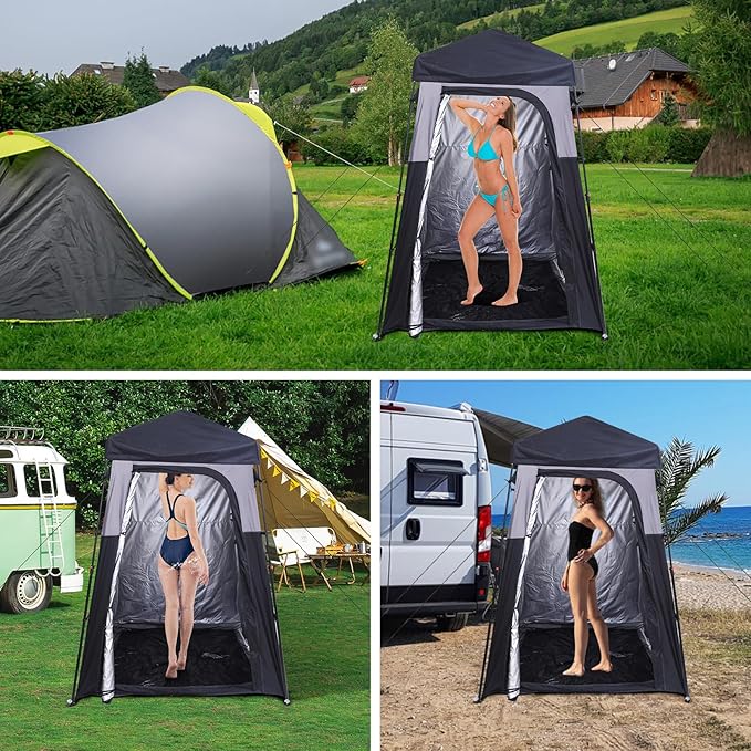 Nice C Camping Shower, Instant Pop Up Changing Privacy Tent, Outdoor Shower Enclosure, Toilet Tent, Oversize (1 Room)