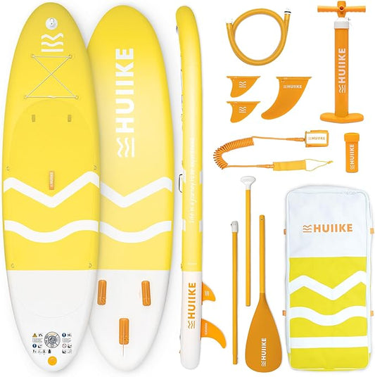Inflatable Paddle Board for Adults with Accessories Included, Oar, Fins, Pump. Stand Up Paddleboard Great Stability and Resistance. 10’ x 33" x 5.9", Maximum Load 286 lb