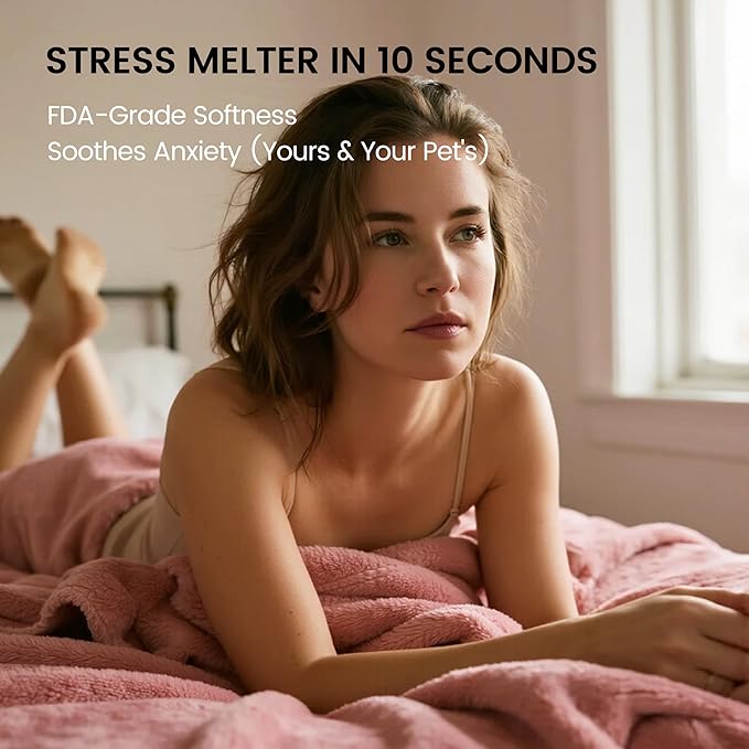 gogobunny Waterproof Bed Blanket, Reversible Sherpa Fleece Throw Blanket for Dog Puppy Cat, Furniture Cover Protects Bed Couch Sofa from Liquid Pee and Pet Fur (Pink, 90x108 inches)