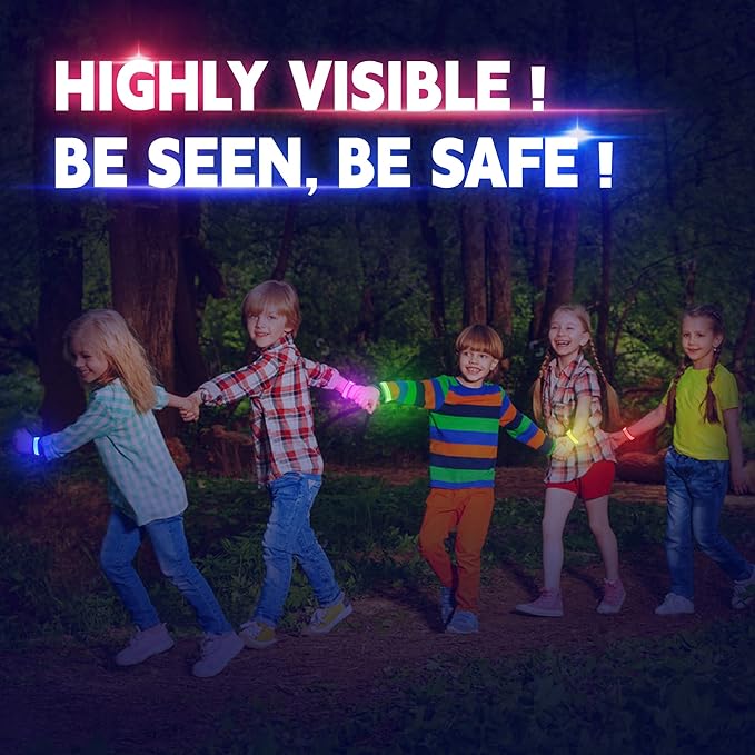 8 PCS LED Glow Bracelets, Light Up Wristbands - Halloween Glow in The Dark Party Bracelets Favors Supplies for Christmas, Concerts, Festivals, Game Prizes, Sports, Rave Accessories（Green）