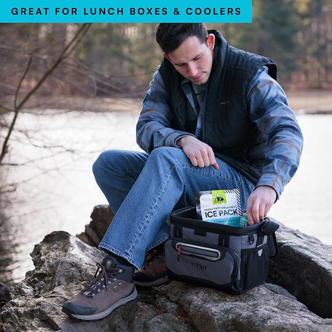 Titan Deep Freeze High Performance Ice Pack - (2 Pack) 250g - Long-Lasting, Puncture Resistant Cold Pack