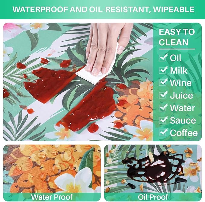 3 Piece Picnic Table Cover with Bench Covers Elastic Fitted Heavy Duty Camping Table Cloths for 6Ft Tables Camper Travel Trailer Must Haves Motorhome Garden Organization Mom Dad Birthday Gift