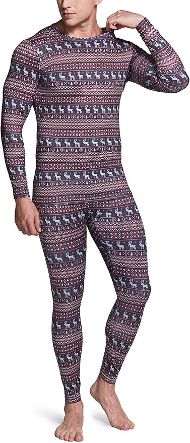 TSLA Men's Thermal Underwear Set, Microfiber Soft Fleece Lined Long Johns, Winter Warm Base Layer Top & Bottom