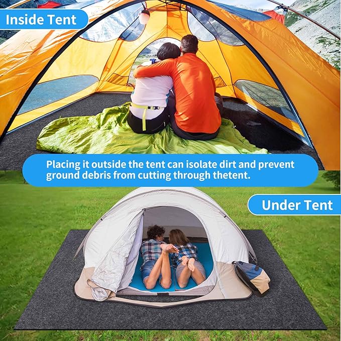 Camping Tent Carpet Mat,Waterproof Inside/Outside Tent Rug,Protective Waterproof Liner Keeps You Warm & Dry, Outdoor Camping Floor Rug Accessory,Soft & Comfortable, Trimmable Material