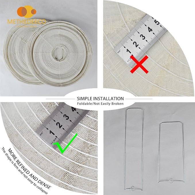 2PCS Burlap Pendant Light Shades ??16" Oval & Flat Round Shapes, Boho Natural Hanging Fabric Lampshades for Bedroom, Living Room, Kitchen Island, Storefront & Minimalist Decor