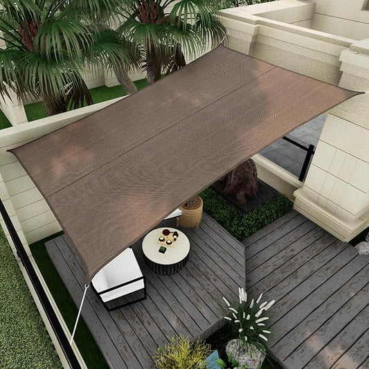 Sun Shade Sail Canopy, 16' x 20' Rectangle 95% UV Block Shade Cover for Outdoor, Backyard Patio, Lawn, Garden, Sandbox Carpor Mocha