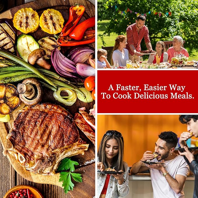 Techwood Indoor Grill Smokeless Grill, 1500W Indoor Korean BBQ Electric Tabletop Grill with Tempered Glass Lid, Removable Grill and Griddle Plates with Drip Tray, Gray