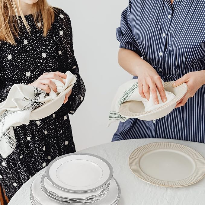 Plate China Storage Dividers, 144 Pieces with 3 Different Sizes Premium Felt Plate Dividers Round China Dish Protectors for Porcelain Cookware Protecting and Stacking, White