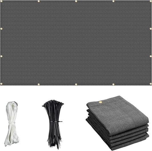 Cool Area Sun Shade Cloth with Grommets 16×24 FT Shade Panel Shade Tarp Screen Fabic for Outdoor Patio Pergola Cover Deck Garden, Dark Grey (Customized)