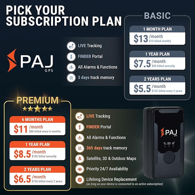 PAJ GPS Easy Finder 4G – GPS Tracker for Kids, Seniors/Elderly & Loved Ones – Real-Time Location Tracker Device, SOS/Emergency Button, Voice Messages, Up to 14 Days Battery - Subscription Required