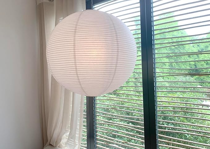 White Round paper lamp shade 50cm(19Inch) Chinses Lantern Pendant Lamp Shade,Large Foldable Lampshade