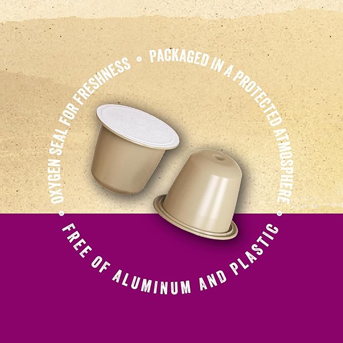 La Natura European-Style Beauty Coffee Pods - For Original Line Nespresso Machines - Espresso Roast with Biotin, Selenium, and Zinc for Healthy Hair, Skin, Nails - Pack of 60