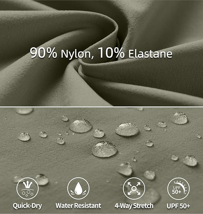 Women's Hiking Pants Quick Dry Lightweight Cargo Pants UPF 50 Water Resistant Zipper Pockets for Golf Travel Work Camping