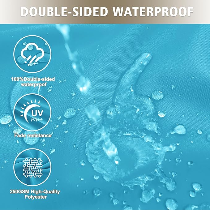 24x24 Inch Outdoor Cushions for Patio Furniture, Waterproof Outdoor Chair Cushions w/Fade-Resistant, Removable & Machine-Washable Covers, Deep Seat Sofa/Couch Pad Replacement – Set of 4, Teal