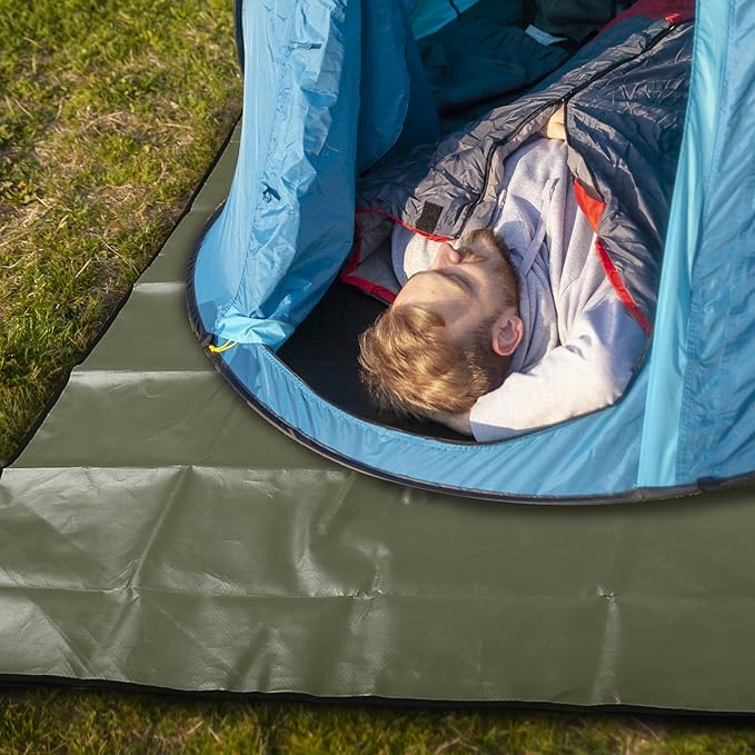 RedSwing 6 Pack Heavy Duty Waterproof Emergency Thermal Tarp, Insulated Survival Blanket for Outdoor Camping, Hiking, and Emergency Shelter, Green