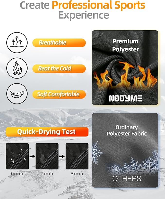 NOOYME Thermal Underwear Base Layer for Women, Long Johns for Cold Weather