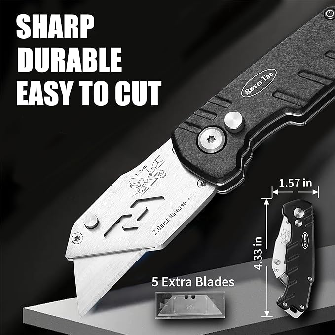 RoverTac Multitools Gift Set – 12-in-1 Multi Tool Hammer, LED Flashlight, Utility Knife in “I LOVE YOU” Gift Box – Tool Gift for Husband, Boyfriend, Him, Men – Camping Gear & Survival Tools