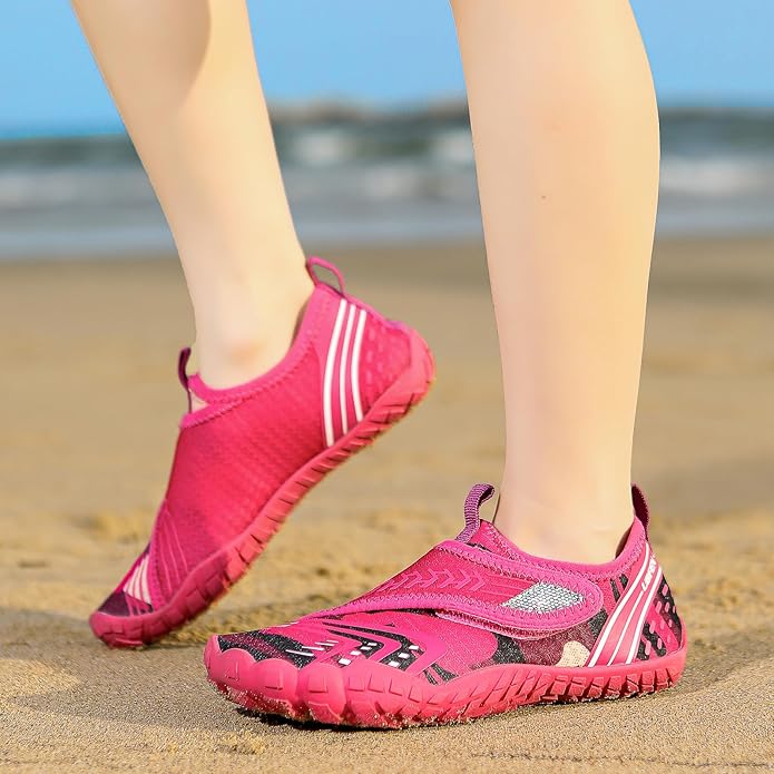 UBFEN Water Shoes for Kids Boys Girls Aqua Socks Barefoot Beach Sports Swim Pool Quick Dry Lightweight Toddler Little Big Kid