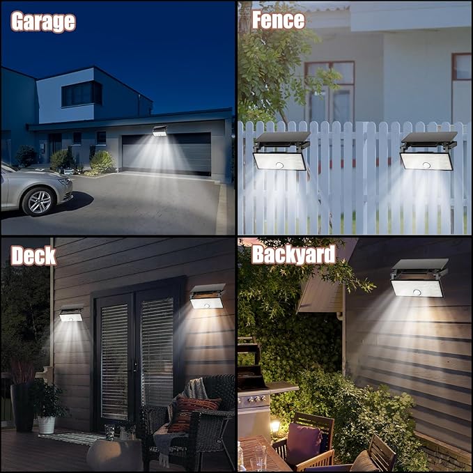 Solar Lights Outdoor 700 Lumens, 6500K Daylight - Handheld & Portable Motion Sensor Security Light with Quick Charge, 360° Rotatable, IP65 Waterproof, 3 Modes for Yard/Garden/Garage/Walking Dog