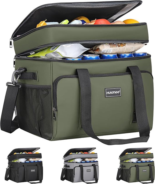 Insulated Soft Cooler Bag, Large Ice Coolers Soft Sided Ice Chest for Beach, Collapsible and Portable