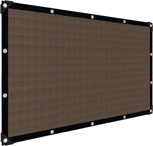 Mocha Sun Shade Cloth,Pergola Shade Cover with Reinforced Grommets,90% Shade Fabric Fence Privacy Screen Balcony,Pergola Shade Cover Canopy Garden Carport Porch Deck Patio Shade Cover,4x8FT