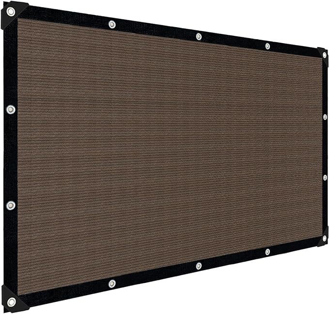 Mocha Sun Shade Cloth,Pergola Shade Cover with Reinforced Grommets,90% Shade Fabric Fence Privacy Screen Balcony,Pergola Shade Cover Canopy Garden Carport Porch Deck Patio Shade Cover,6x6FT