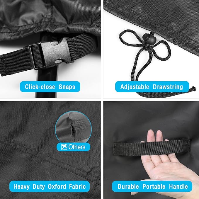 Kingling Patio Furniture Covers, Outdoor Furniture Cover Waterproof Rectangle Table Cover Patio Table Covers for Outdoor Furniturer Set (79" L X 63" W X 27" H)