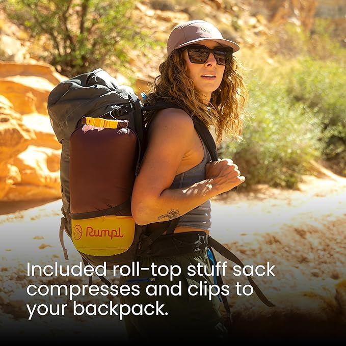 Rumpl Backcountry Puffy Blanket, Ultra-Portable and Lightweight Adventure Blanket, 1-Person (52x75 inches), Trace Valley Marionberry