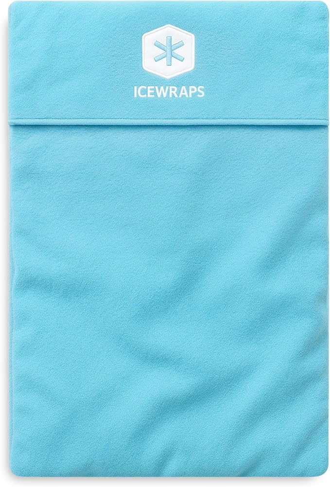 ICEWRAPS Extra Cover ONLY for 10"x14" Clay Ice Pack | Reusable and Washable Soft Fabric Cover for Cold Pack | Fabric Cold Compress Sleeve | 10"x14" Soft Ice Pack Cover | Blue Fabric Cover Only