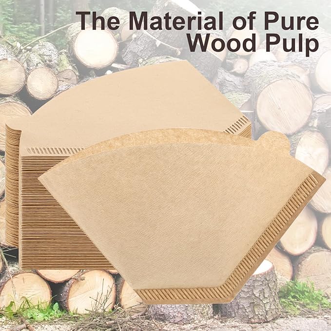 200 Count Coffee Filter #2, 2 Coffee Filters Cone Unbleached Disposable Coffee Filters 2 Cone Paper Fits for Drip and Compatible with Pour Over Coffee Maker(2-6 Cup)