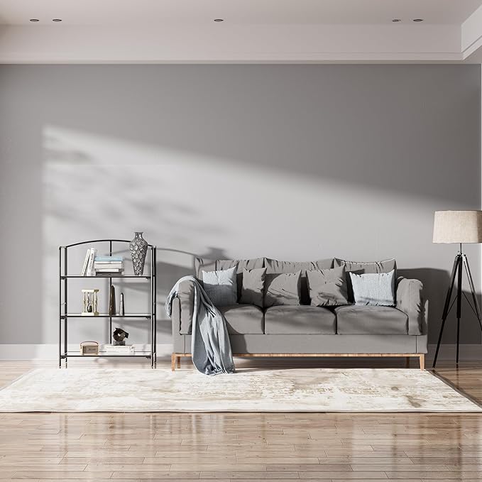 Crofy No Assembly Folding Bookshelf for Living Room, 3 Tier Black Collapsible Book Shelf for Home Office, Portable Bookcase Storage Organizer