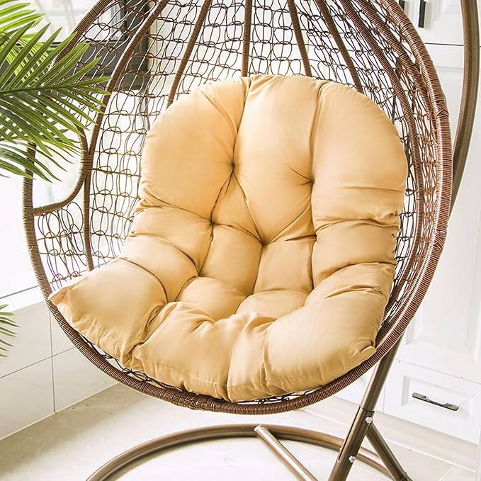 Thickened Hammock Swing Chair Cushion, Hanging Basket Seat Cushion Pillow, Soft Hanging Egg Chair Back Cushions Pads, for Indoor and Outdoor Garden Offices - Thickened Version