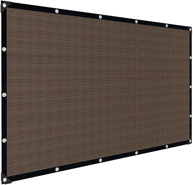 Sun Shade Cloth with Grommets,90% UV Protection Shade Fabric,Pergola Shade Cover Canopy Fence Privacy Screen Balcony,Brown Sunshades for Patio Pergola Garden Backyard Outdoor,Mocha-20x20FT