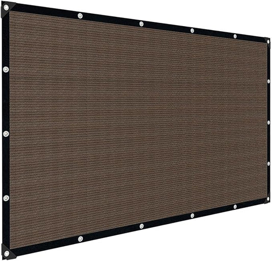 Sun Shade Cloth with Grommets,90% UV Protection Shade Fabric,Pergola Shade Cover Canopy Fence Privacy Screen Balcony,Brown Sunshades for Patio Pergola Garden Backyard Outdoor,Mocha-12x20FT