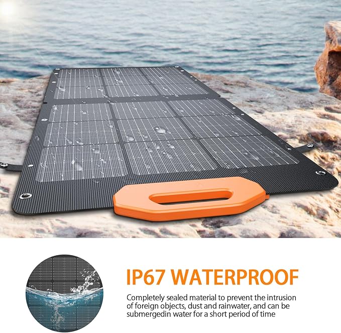 GRECELL Portable Power Station 1000W with 2x s100W Solar Panels 21.5V, 999Wh Solar Generator with Panels Included, 60W USB-C PD Output, 110V Lithium Battery Pack Kit for Outdoor Camping Travel Home