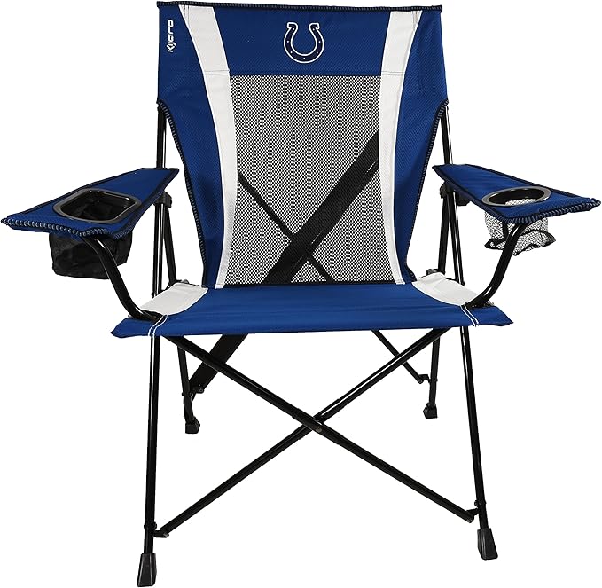 Kijaro Sports Fan Folding Chair, 26" L x 35.5" W x 37" H, Indianapolis Colts