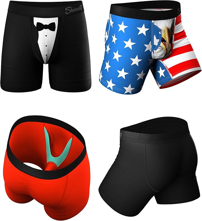 Shinesty Hammock Support Mens Boxer Briefs with Pouch