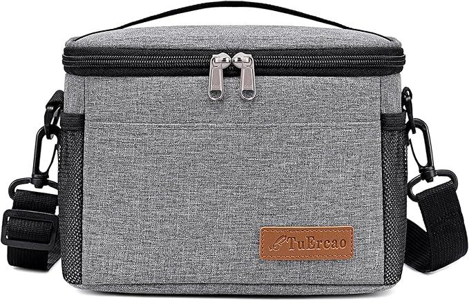 TuErcao Insulated Cooler Bag 6/24 Can Collapsible Leakproof Soft Sided Cooler for Car, Portable Foldable Small Ice Chest for Beach Camping Picnic Travel, 5/15qt Lunch Box for Men Work