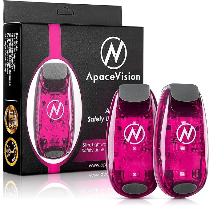 LED Safety Light (2 Pack) - Clip On Strobe/Running Lights for Runners, Dog, Bike, Walking, Boat, Kayak, Stroller and More - High Visibility Accessories for Your Reflective Gear, Bicycle