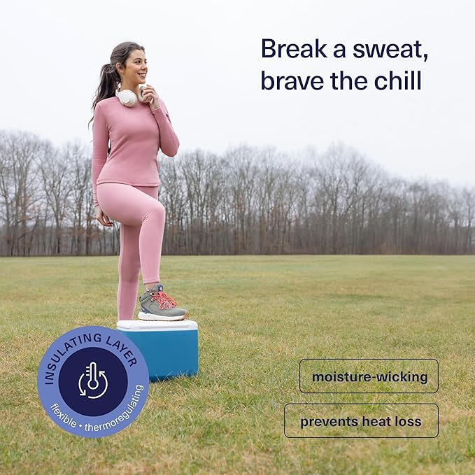 Thermal Underwear for Women Long Johns Women Thermal Top Bottom Fleece Lined Base Layer Pajamas Cold Weather