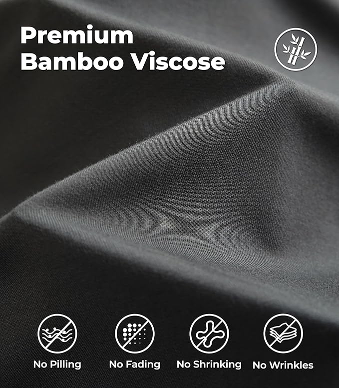 NACHILA Men's Thermal Underwear Set-Viscose Made from Bamboo, Soft Long Sleeve Base Layers Top and Bottom Warm Long Johns Set