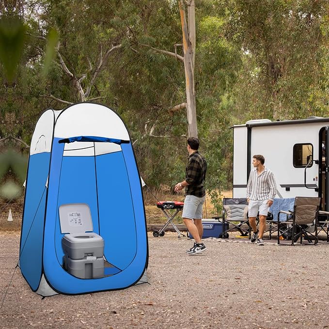 Leader Accessories Pop Up Shower Tent Dressing Changing Room Privacy Portable Camping Shelters 4' x 4' x 78" H Extra-Large Space