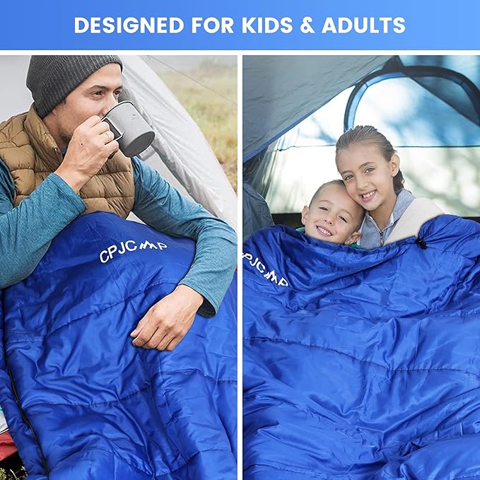 0 Degree Sleeping Bag for Cold Weather,100% Cotton Flannel XXL for Adults Big and Tall Cold Weather Winter Zero Degree Camping,Free Compression Sack